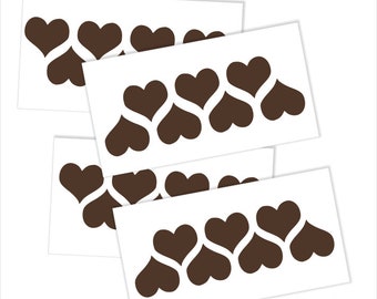 2-Inch Hearts Wall Vinyl Stickers For Wall Art Decor - 28pc
