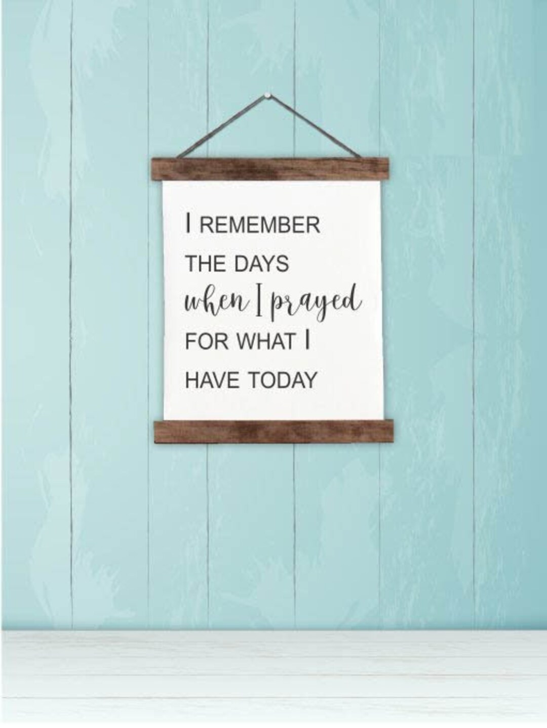 Wood & Canvas Wall Hanging Prayed for What I Have Now Etsy