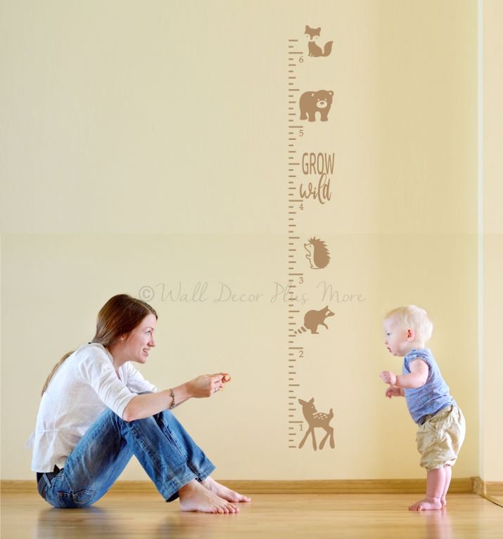 Kids Ruler Growth Chart Wall Sticker – Designed Beginnings