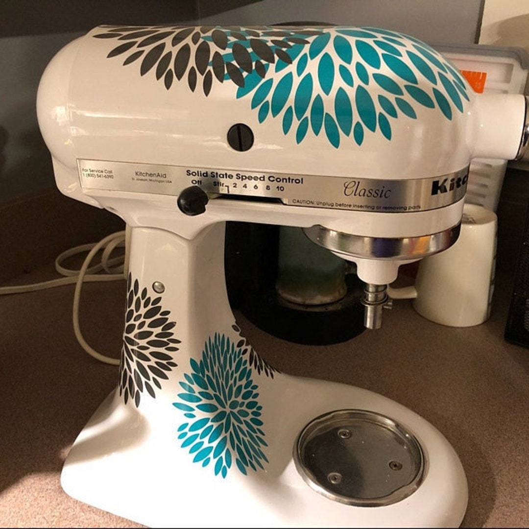 Kitchenaid Mixer Decals Medallion Flowers to Decorate your Appliance