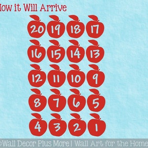 Apple Numbers Sensory Path Floor Decal Stickers for School Hallway