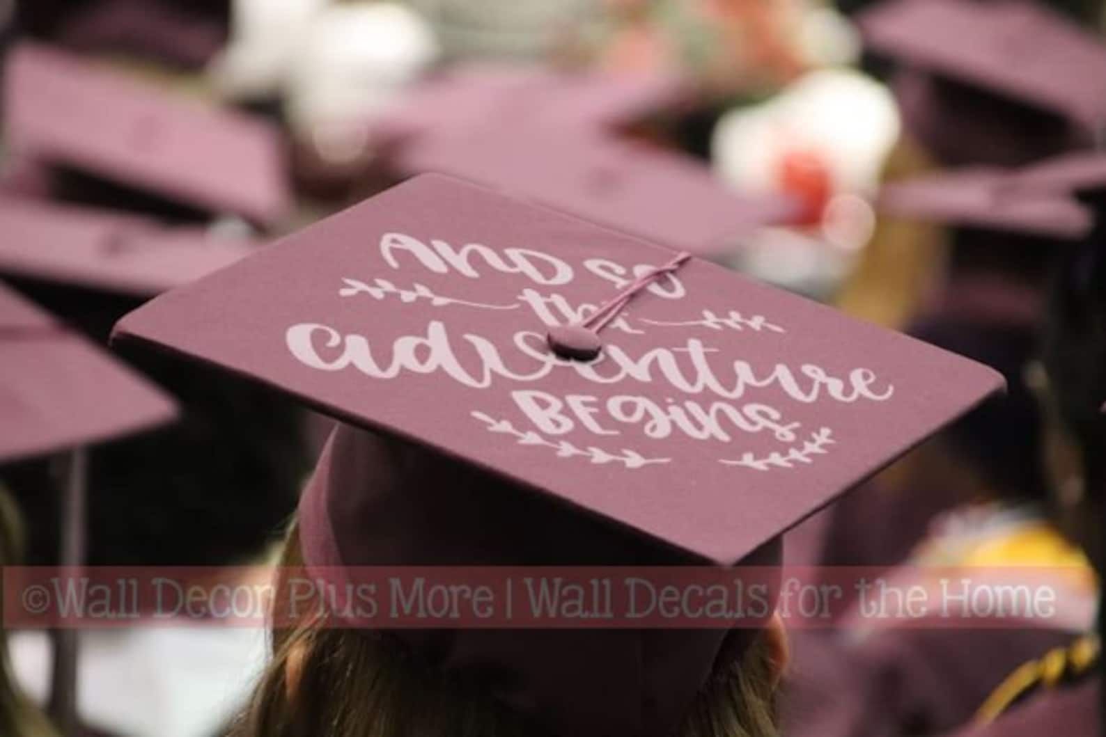 Graduation Cap Decoration Vinyl Decal Sticker for Graduate Mortarboard ...