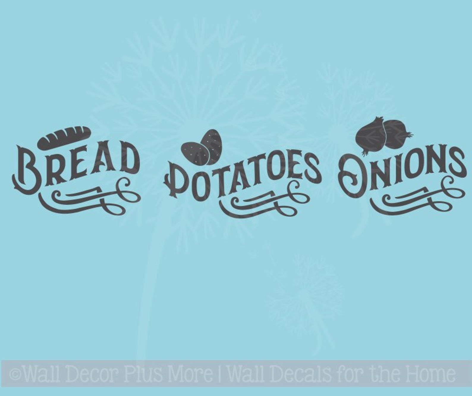 Bread Potatoes Onions Vinyl Lettering Stickers Kitchen Storage Labels ...