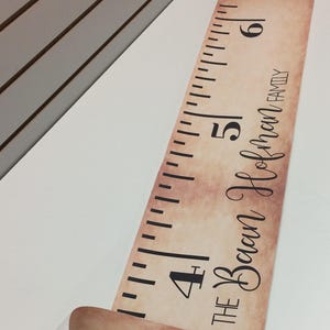 Canvas Sign Height Ruler Growth Chart 6ftPersonalized Family Last Name Loved Beyond Measure Wall Art Print Hanging Nursery Kids Bedroom