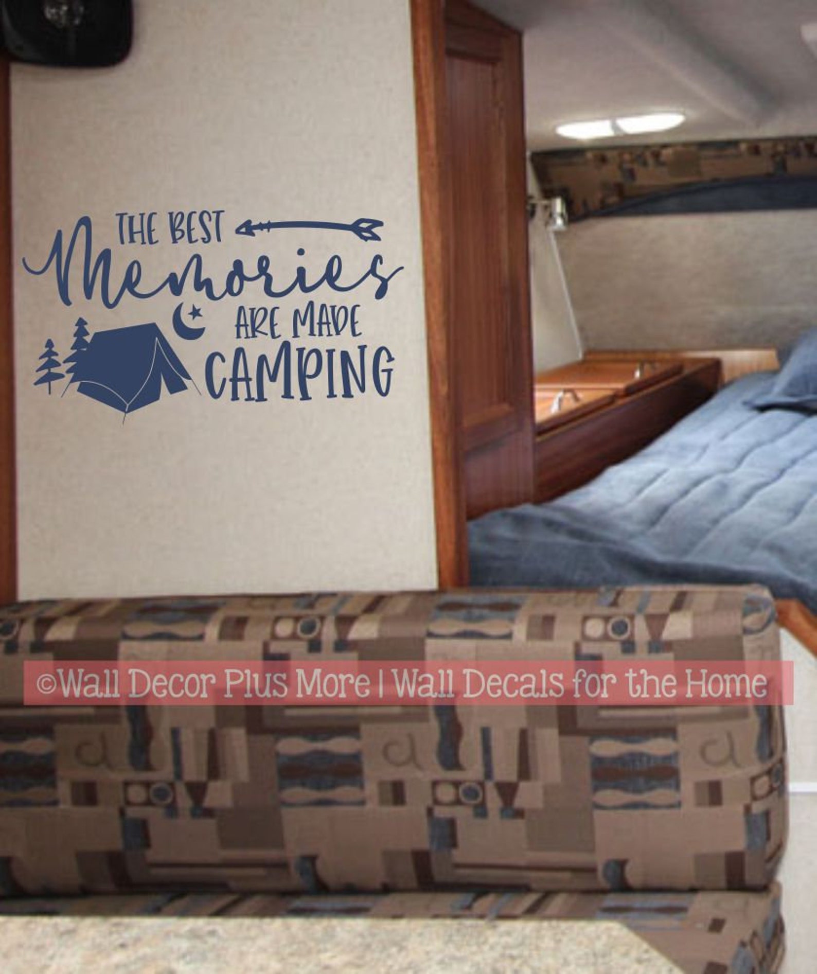 Camper RV Wall Decal Best Memories Are Made Camping Tent Art Etsy