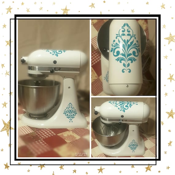 Kitchenaid Mixer Decals Medallion Flowers to Decorate your Appliance