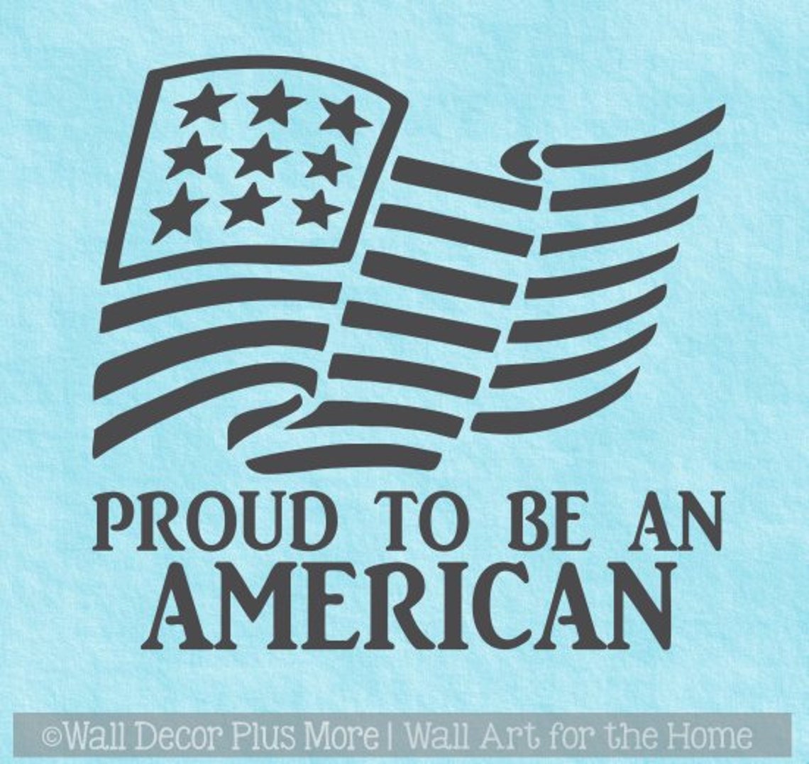 Proud To Be American Patriotic Car Window Vinyl Decal Sticker Etsy