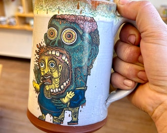 Zombie Attack! Giant Handmade Mug