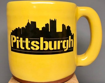 Pittsburgh Mug Gold Handmade in Pittsburgh by Local Yinzer Artists