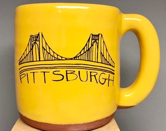 Pittsburgh Bridge Pittsburgh Pottery Mug