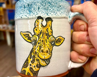 Giraffe Big Handmade Coffee Mug