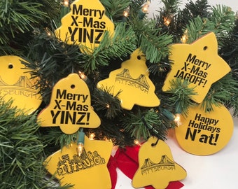 Pittsburgh Christmas Tree Holiday Ornaments