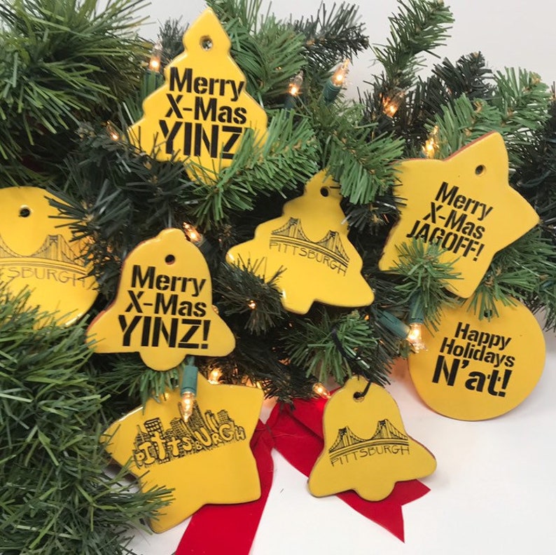 Pittsburgh Christmas Tree Holiday Ornaments image 1