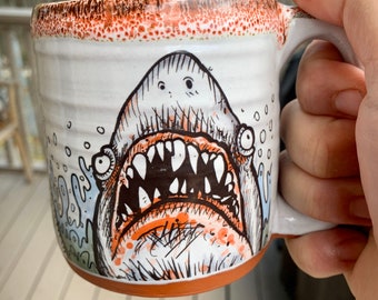 Shark Attack Blood Red Mug Lip Drip