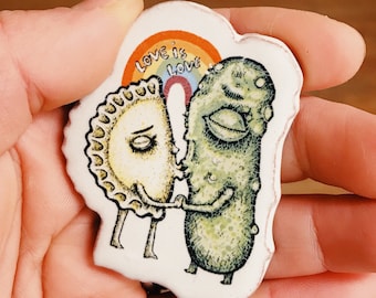 Love is Love Pickle Pierogie Magnet