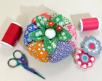 1930s Inspired Tomato Pincushion with Emery Core, Sewing Gift