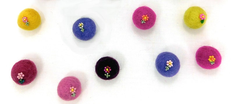 Pins Millefiori Decorative Pin Assortment 10 Pretty Pins for Pincushions In Gift Box Quilt Retreat Gift for Woman Ready to Ship image 5