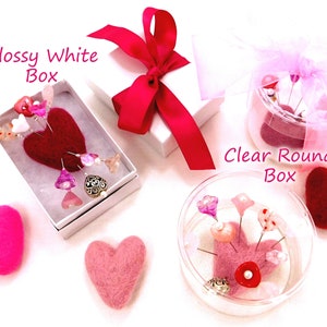 Hearts and Flowers Deluxe Assorted Pincushion Pins, 10 Pretty Pins, Ready to Ship image 3