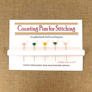 New Varieties Stitch Counting Pins for Cross Stitch Fine Glass Hearts and Flowers Pins Sewing Gift for Woman Decorative Pins Gift for Woman image 9