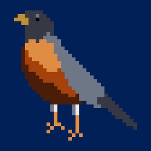 Robin Bird Cross Stitch Pattern