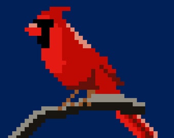 Cardinal Bird Cross Stitch Pattern