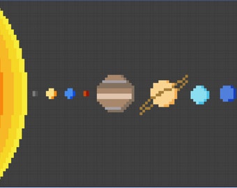 Solar System Cross Stitch Pattern