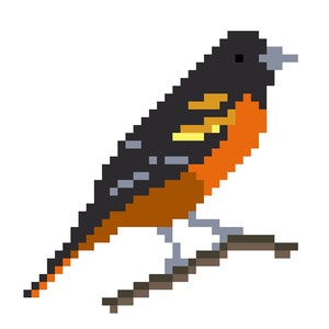 Oriole Bird Cross Stitch Pattern
