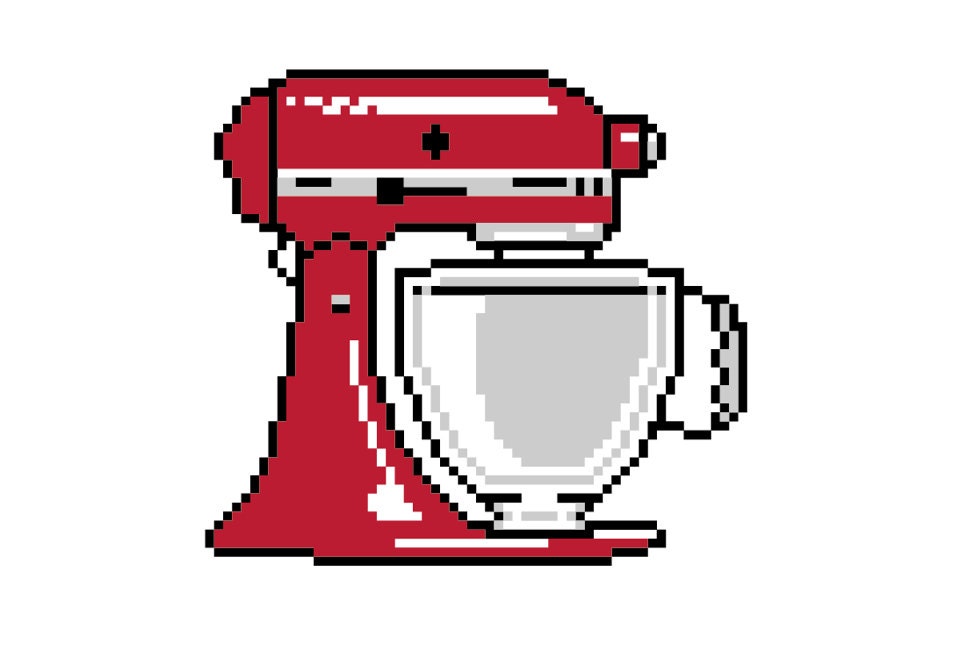 Kitchen Mixer Cross Stitch Pattern