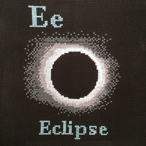 E is for Eclipse Space Alphabet Cross Stitch Pattern image 2