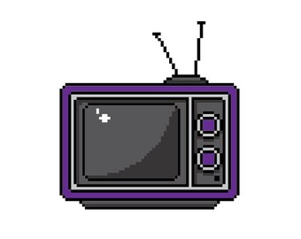 Retro Television Cross Stitch Pattern