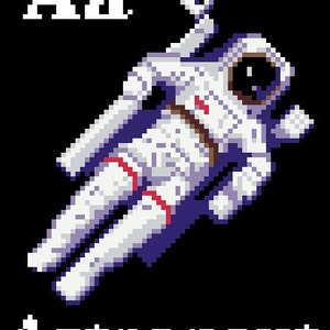 A is for Astronaut Space Alphabet Cross Stitch Pattern