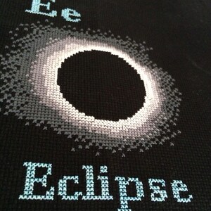 E is for Eclipse Space Alphabet Cross Stitch Pattern image 3