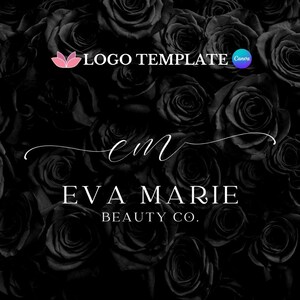 Elegant Beauty Logo Canva Template: Minimalist Brand Design (Digital Item)