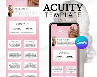 Pink Acuity-planningssjabloon: bewerkbare canva-banners (digitaal item)