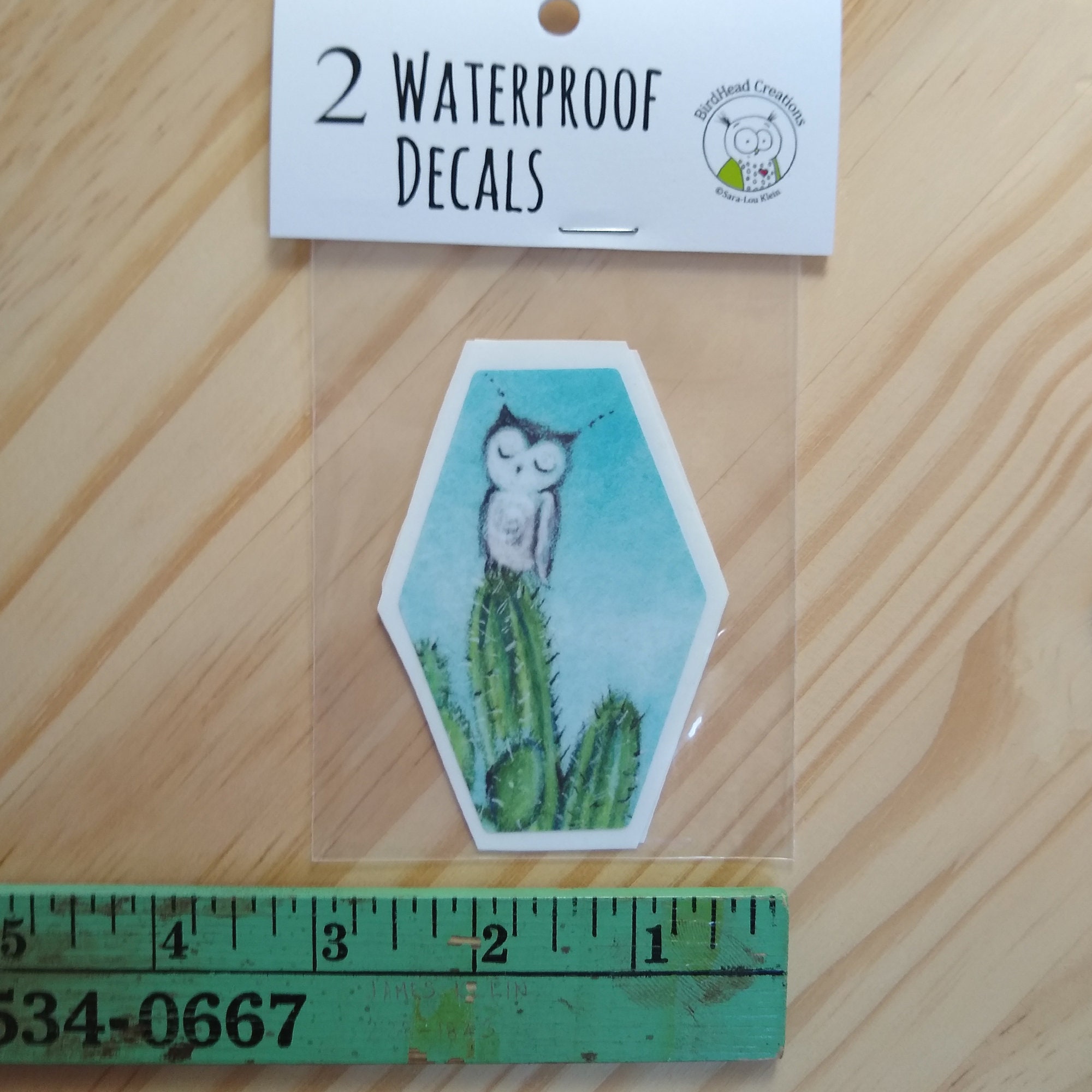 Girl Who Loves Owls 2x2inch Waterproof Sticker