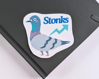 Stonks Pigeon Sticker | Funny Stock Market Sticker | Gifts for day trader | Investing Sticker
