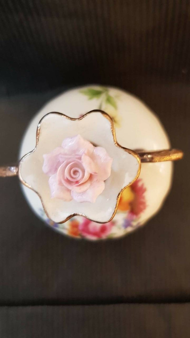 Irish made Rose Finial miniature Sent pot handcrafted
