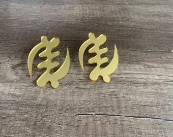Adinkra Acrylic Gye Nyame Earring