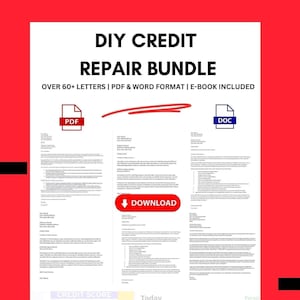 Cartas de Disputa de Crédito, Reparo de Crédito DIY, E-book de Reparo de Crédito, Modelos de Carta de Disputa de Crédito, Remover Cobranças, Contas Médicas e Mais