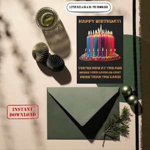 Carte d'anniversaire drôle d'humour noir | Téléchargement numérique | Blague sur la colline