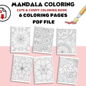 Mandalas para colorear - 6 diseños bonitos y cómodos - Descarga PDF (tamaño A4, A5, carta)