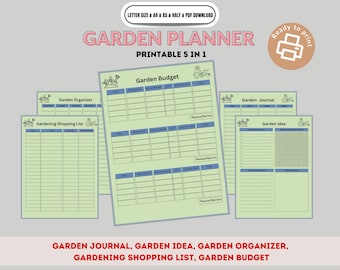 Planificador digital de jardín: diario, presupuesto y organizador (descarga en PDF)