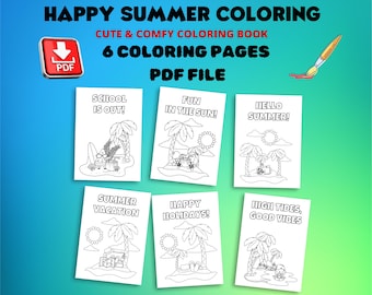 Dibujos para colorear de verano: 6 divertidos diseños para vacaciones en la playa (Descarga PDF)