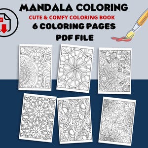 Mandalas para colorear - 6 diseños bonitos y cómodos - Descarga PDF (tamaño A4, A5, carta)