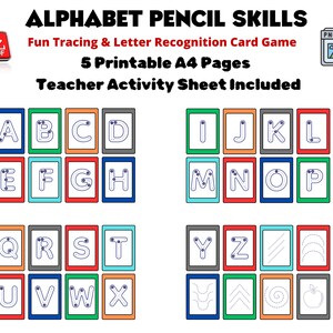 Cartes de l'alphabet - Flashcards de A à Z pour enfants - imprimables PDF + PNG