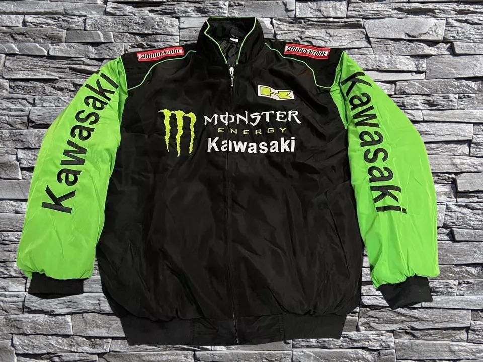 Monster Energy Manteau Kawasaki Homme Motorcycle Jacket Blouson - Main Image