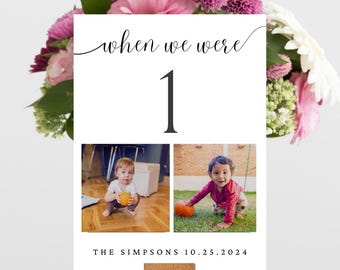 Wedding Table Numbers Cards When We Were Table Numbers Wedding Photo Table Numbers Template Reception Table Numbers Wedding Table Template