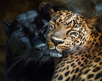 Impression de photographie léopard panthère, art mural chat sauvage (téléchargement numérique)