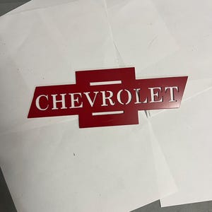 Handmade and hand painted Chevy bowtie sign