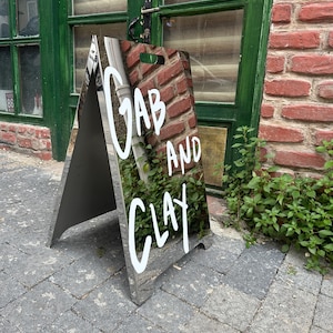 Custom A-Frame Wedding Mirror Sign - Personalized Mirrored Sidewalk Welcome Sign - Wedding Entrance Mirror A-Board - Elegant Sandwich Board